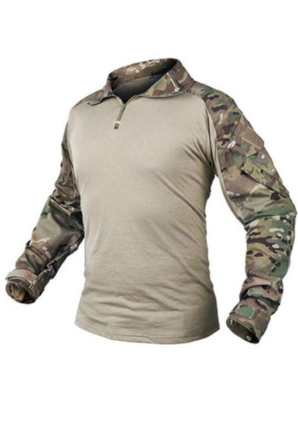 TACTICAL T-SHIRT F/S US PRINT N DESERT GREEN RIBSTOP A PREMIUM SPG SERIES PRODUCT
