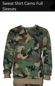 SWEAT SHIRT woodland pattern (CARNIVAL). A SPG Series Product