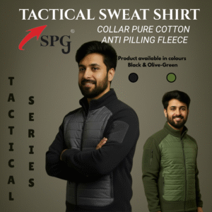 TACTICAL SWEAT SHIRT COLLAR PURE COTTON ANTI PILLING FLEECE AVAILABLE IN 2 VIBRANT COLOURS. TRIDENT A SPG SERIES PRODUCT