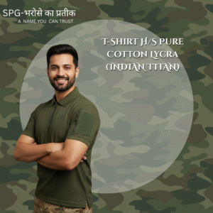 T-Shirt H/S Pure Cotton Lycra (INDIAN TITAN) by (SPG)