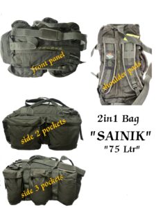 Bag 2 in 1(Duffle & Rucksack). (SAINIK)