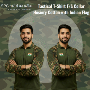 Tactical T-Shirt F/S Collar Hosiery Cotton with Indian Army Emb. Jandyal Product