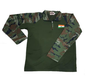 Tactical T-Shirt F/S Collar Hosiery Cotton with Indian Army Emb. Jandyal Product